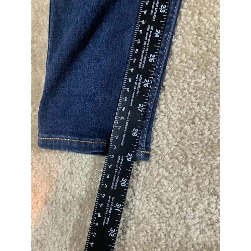 Abercrombie & Fitch Womens Jeans Size 29/8r The Skinny High Rise Ripped Knee 139